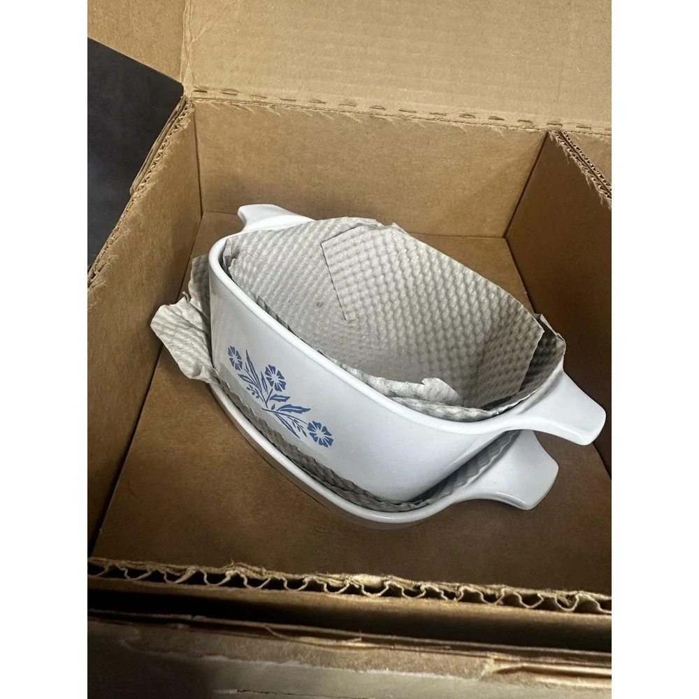 New Corningware Blue Cornflower Casserole Dish Set Tea New In Shipping‎ Box